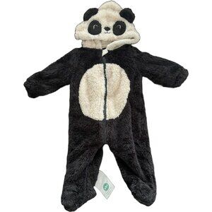 Panda Furry Onesie Baby Fuzzy Suit Costume Outfits Hoodies Unisex 66/44 6 mo